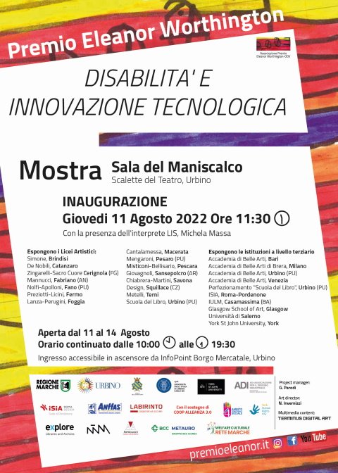 Urbino,Italy: Exhibiting works submitted to the 
<a href="/EleanorPrize/">Eleanor Worthington Prize</a> on DISABILITY &amp; TECHNOLOGICAL INNOVATION Retweets welcome