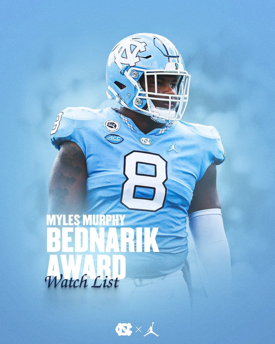 Carolina Football (@uncfootball) on Twitter photo .<a href="/gmurfo1/">Myles Murphy</a> ๐ค Bednarik Award
๐ bit.ly/3oIl9kb
#CarolinaFootball ๐ #UNCommon .<a href="/gmurfo1/">Myles Murphy</a> ๐ค Bednarik Award
๐ bit.ly/3oIl9kb
#CarolinaFootball ๐ #UNCommon