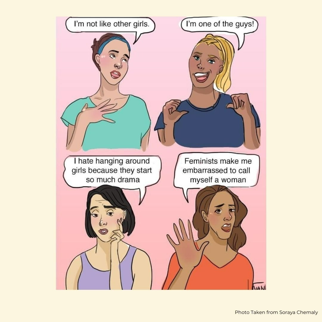 FemmeFirstF's tweet photo. We often hear people say that women are women's worst enemies and we at FFF absolutely disagree! Statements like these are also a cause for internalised sexism which we talk about in our today's  #gender101. https://t.co/xLi9GGVEcT