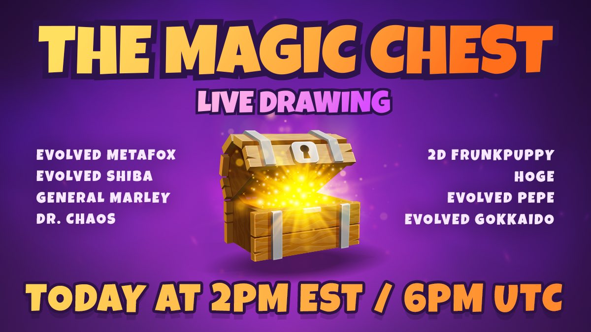 MicroPets_io's tweet photo. OUR MAGIC CHEST LIVE EVENT WILL HOLD PLACE INSIDE OUT TELEGRAM COMMUNITY 

You do not want to miss this monthly party 🎉 

Join us at 2PM EST #Live in VC 

https://t.co/OS4bbazrFg

#MicroPets #MicroPetsRunner #PETS2D https://t.co/gbKrvPyrWy