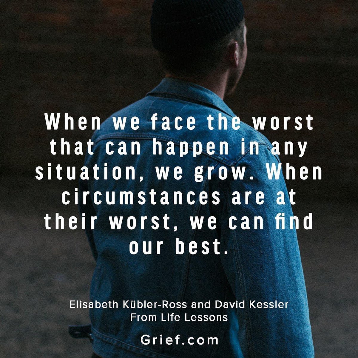 IamDavidKessler's tweet image. With the tragedies in the world today, I think of this quote from Life Lessons. Important to remember the good in all of us. Do you have any examples of this in your life? 

#ElisabethKublerRoss #davidkessler #lifelessonsbook
