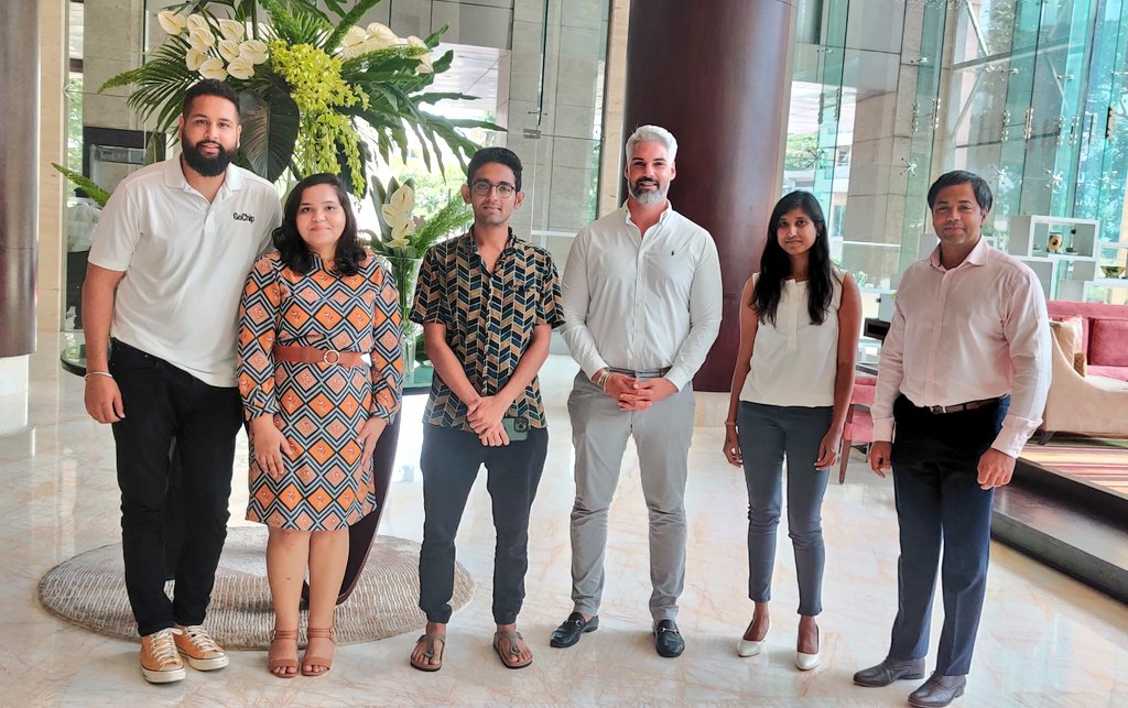 Varunsanam1's tweet photo. The @TCS_SDC met with #GoChip in #Bengaluru to discuss thier go-to-market strategy, offer advice and introduce @vonKaldenberg & team to @CupaIndia to explore potential partnerships.
Learn more about the work of this exciting #Canadian company on https://t.co/lVRV0qeZ6F https://t.co/DMEVmp9uDu