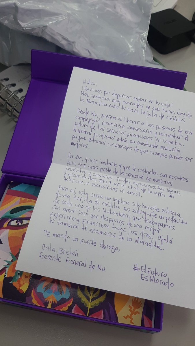 saluto11's tweet photo. Que linda experiencia de usuario con la moradita #elfuturoesmorado #soynu @nubank https://t.co/sDl7RkNVDi