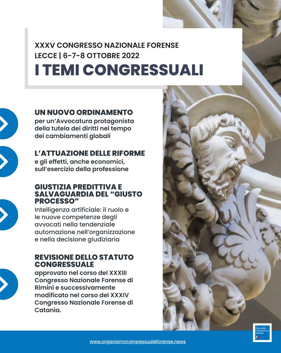 #CongressoNazionaleForense 
🌐 organismocongressualeforense.news 
(📸 In foto, un particolare della Basilica di Santa Croce a Lecce)