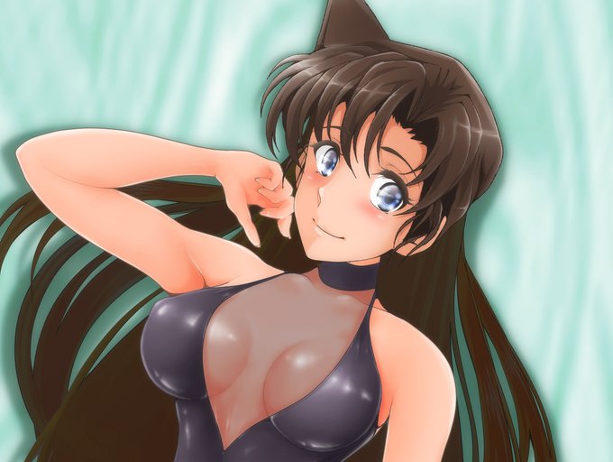 毛利蘭ちゃん抱き枕風。。 #毛利蘭 #名探偵コナン #抱き枕 #水着  