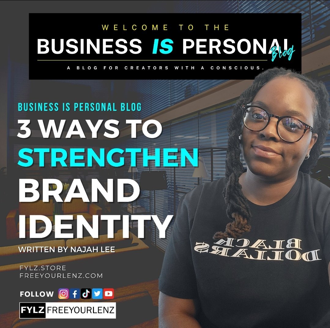 FreeYourLenz's tweet photo. #SpoilerAlert - you're not alone in your developing your brand! Subscribe to the #BusinessIsPersonalBlog for free tools!

#FreeYourLenz 🆓🫵🏾👁️

#Issue01 written by @Najah_Lee

3 Ways to Strengthen Your Brand's Identity #FYLZ

https://t.co/8fhQFfJuLz https://t.co/WGlp19StP4