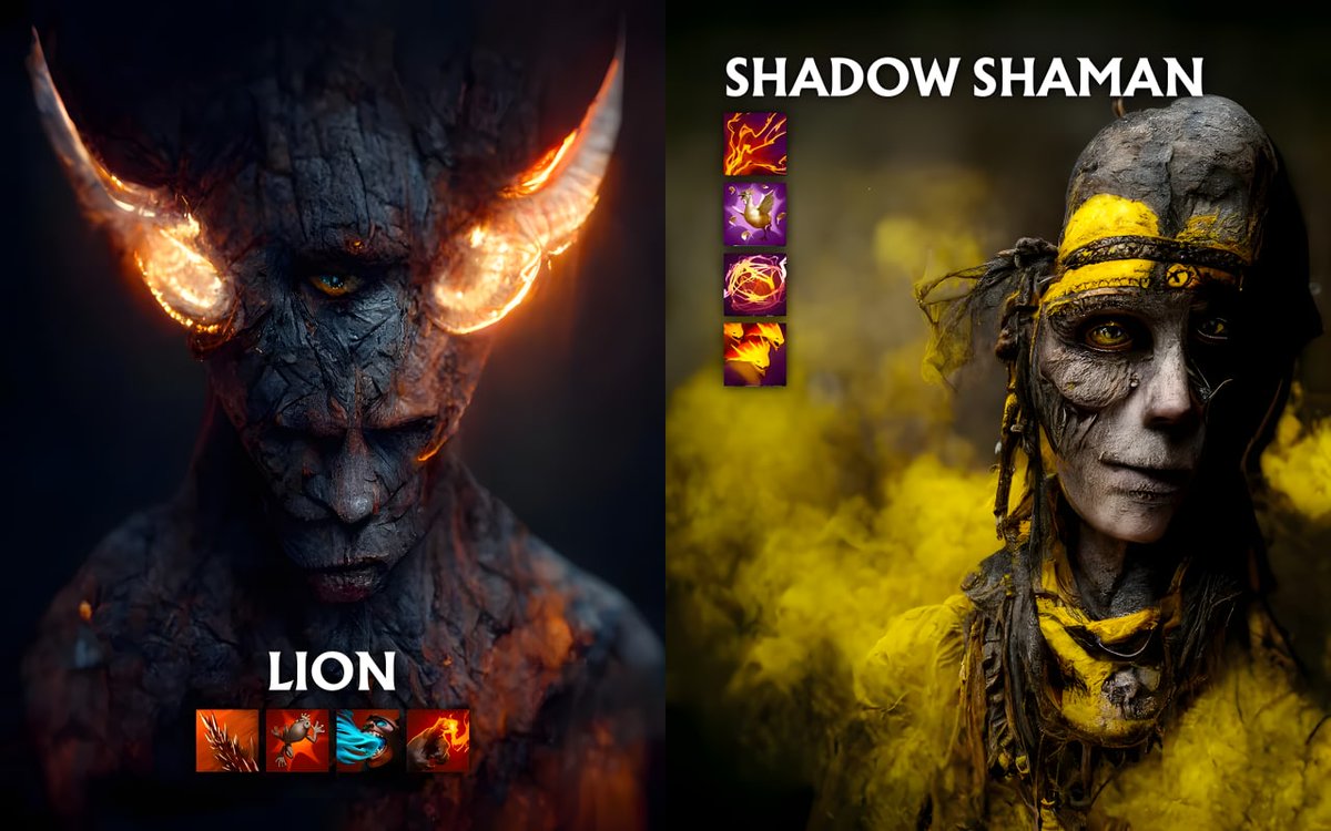 dota2mc's tweet photo. Dota 2 глазами нейросети Midjourney — 😍😍😍

via: reddit
#Dota2 #Maincast #Dota2art https://t.co/FHxXarpTBj