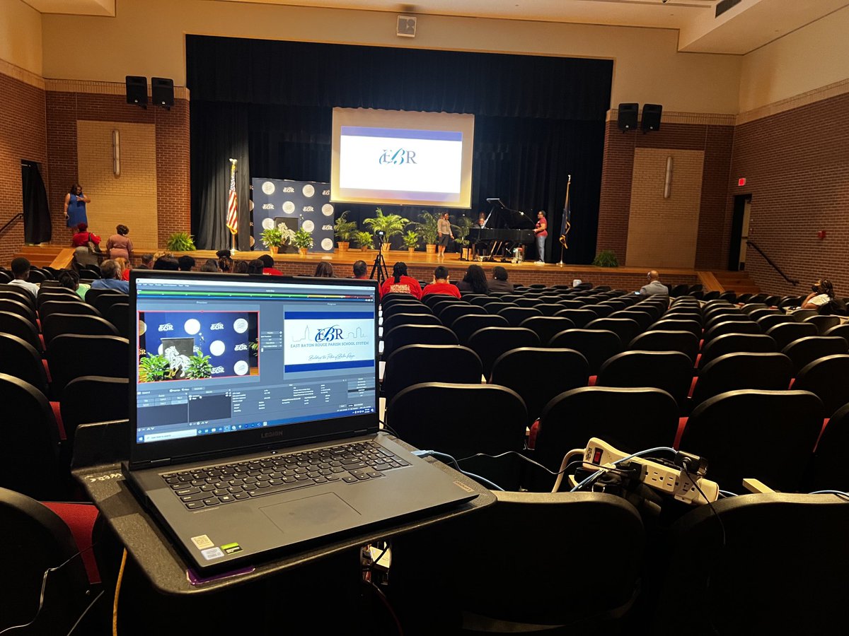 Welcome back teachers!!!  State Superintendent Cade Brumley addresses EBR teachers and administrators during opening Teacher Development Week at McKinley Middle. #WeAreEBR