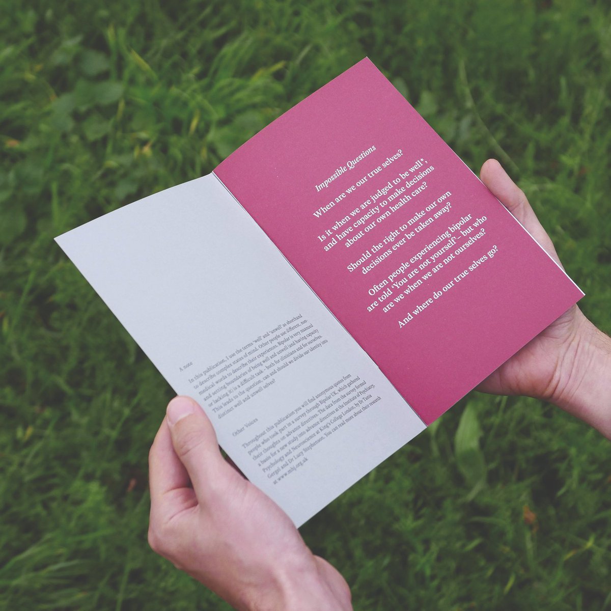 Bethlem_Gallery's tweet photo. Have you read #FutureSelves by artist Beth Hopkins?
Published by @workform the book is a collection of accounts of discussions between people with experience of #bipolar.
If you can, please support the artist and Gallery by buying a copy: https://t.co/fmj9JyhMHG https://t.co/yWNmv6VobM