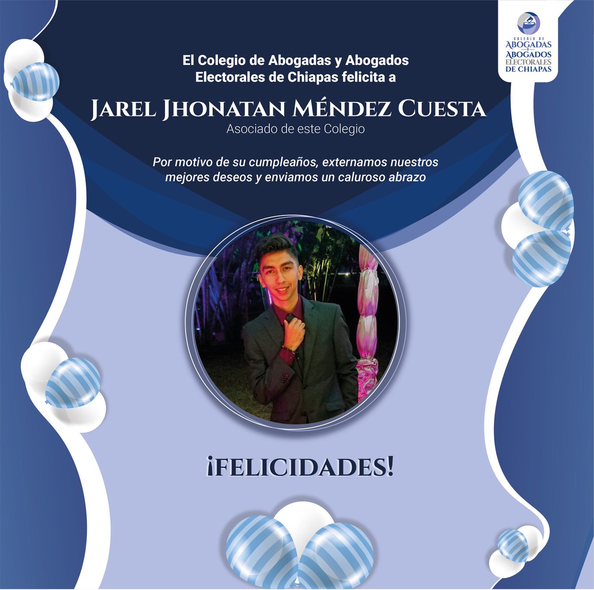 CAECHinforma's tweet photo. ¡Muchas felicidades a Jarel Jhonatan Méndez Cuesta! 🥳 
(@anteux) https://t.co/sv1m6EaIR0