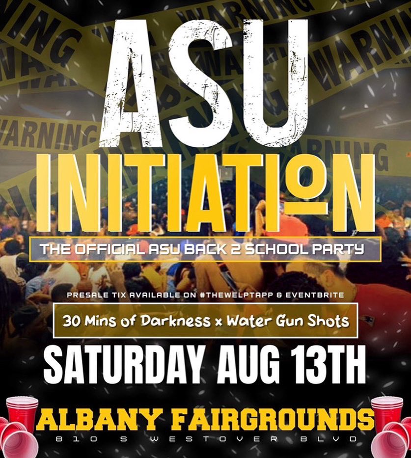 1Kglooo's tweet photo. #ASUInitiation (The Return Of The Fairgrounds)
Saturday 8/13/22
The Official #ASU Back 2 School Party
-Free Juice
-Whipped Kream All Night
-30 Min Of Darkness
-3 Djs
-2 Hosts
-10 Schools Under One Roof
Powered By #DertyWorkENT
@DertyWorkTato
@djochoytlayol
@LadrakeWoodard https://t.co/gZXs3iEsVw