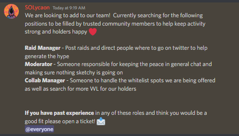 SolanaDiceWars's tweet photo. Looking to add to our team!  Hop in discord and open a ticket if you are qualified and want to help build 💪

NO SLACKERS https://t.co/19OHhIU3nm