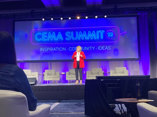 cemaonline's tweet image. #CEMASummit22 #EventExecs We’ve proven our value. We’re confident…No more settling… we’ve earned our seat at the leadership table and we’re taking charge.
“Experience is your palette, the industry is your canvas, go create your masterpiece” Kim Gishler, CEMA Executive Director