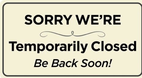 Still waiting on some of our systems to be repaired. We’re going to use this down time to get some extra cleaning and organizing done so we can open back up better than before. We should have a clearer picture by the end of the day today. Thanks for your patience and support!