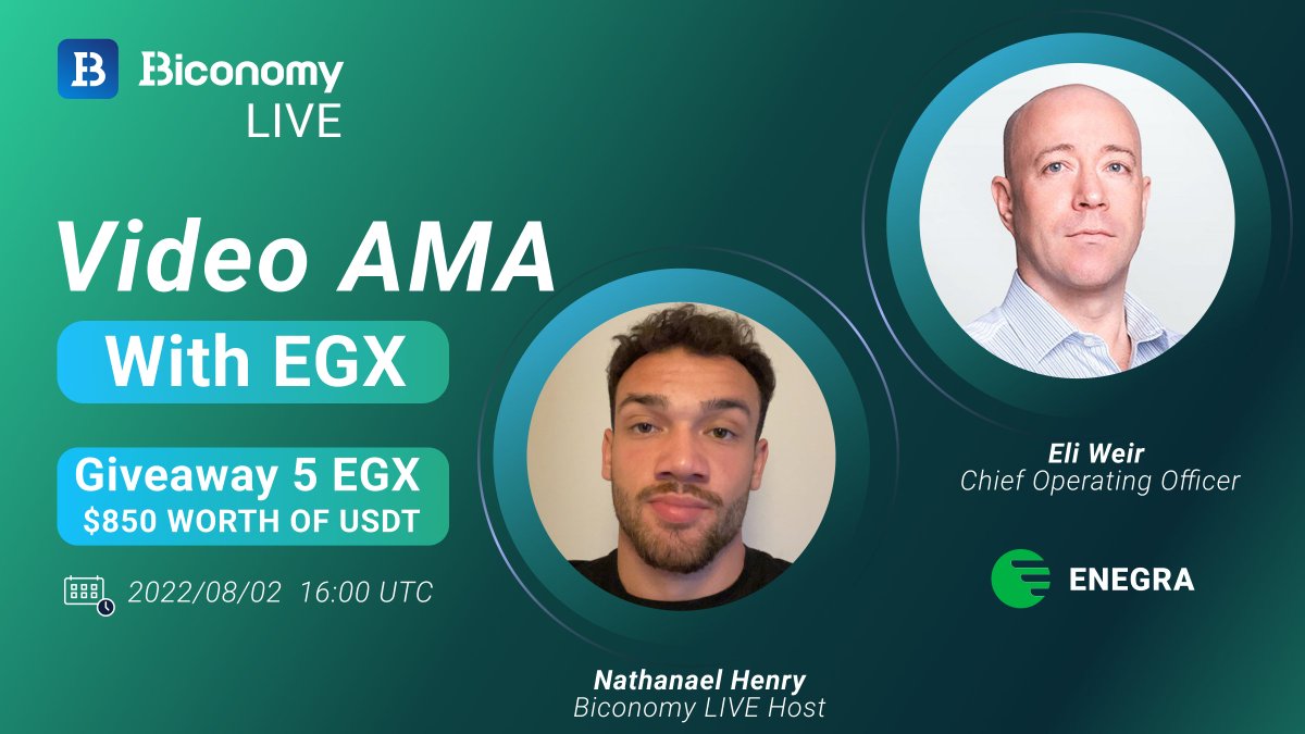 BiconomyCom's tweet photo. Join our new #BiconomyLIVE #AMA with @enegragroup project🔥
✅ https://t.co/hcYnvqeTWB

💰Share 5 $EGX = $850 as AMA REWARDS:
1️⃣ RT&amp;Tag 5 friends, ask ? to https://t.co/FenZke6VYT and put #Enegra #EGX #BiconomyExchange 
2️⃣ Join https://t.co/dYa7UXef1i and https://t.co/Ysya5v4Vsy https://t.co/yPmm9ogDWA