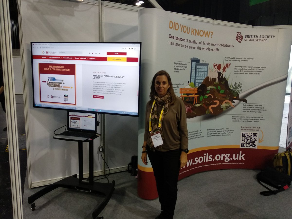 Do you want to learn about the funding opportunity in occasion of the 75 Anniversary of the  <a href="/Soil_Science/">British Society of Soil Science</a> (BSSS) and <a href="/SECS_Spain/">Soc Española Ciencia del Suelo</a> ? <a href="/MiriMunozRojas/">Miriam Muñoz Rojas</a> and I are at the BSSS stand to give you more information!
#WCSS22