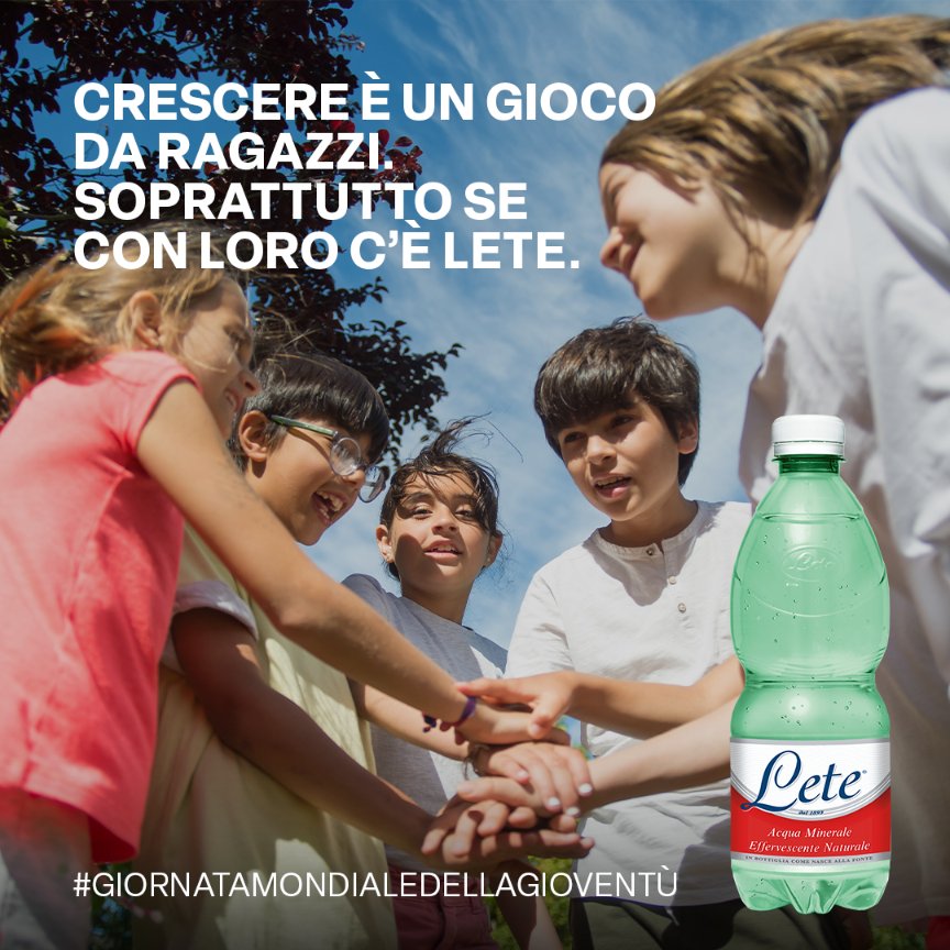 Quando si tratta di crescere, Lete è sempre al fianco dei giovani. Con tanto calcio, è un’alleata essenziale in ogni fase della vita. #acqualete #giornatamondialedellagioventù #GMG #GMG2022 #idratazione #acqualete #lacquacheiltuocorpovuole #ottimamossaperletueossa