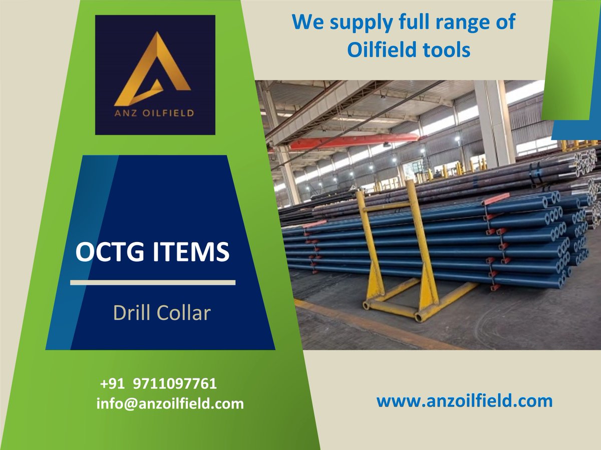 AnzOilfield's tweet photo. https://t.co/FrGQhzIjrn
info@anzoilfield.com
+971 521644338-UAE, +91 9711097761-INDIA
OCTG items,Cementing tools, Completion tools:
#drillingequipment,#casing,#tubing,#drillcollar,#drillpipe,#drillbit,#completiontools,#centralizer,#floatequipment,#cementplug,#cementing https://t.co/EBGw6Sfo4n