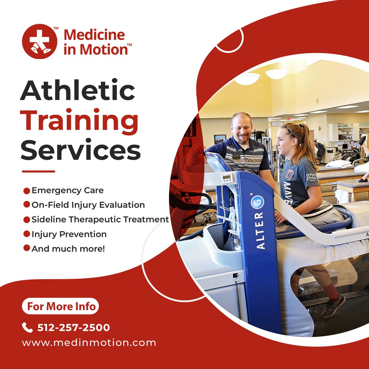 MedinMotion's tweet photo. Athletic Trainers are #healthcare professionals who ensure athletes' safety and well-being while participating in all types of sports. Book your athletic trainer with Medicine in Motion. #Athletics #Training #service #medinmotion #personaltrainer https://t.co/k94zIjcZYJ