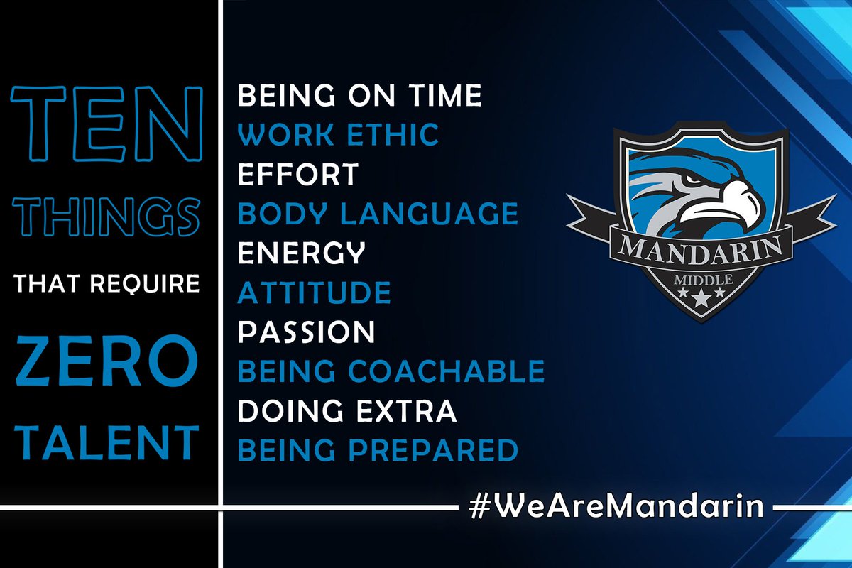 As we approach the start of the 2022-2023 School Year, it's a good time to start thinking about your personal goals.

What can you do to make sure you are actively becoming the best version of yourself?  What do you want to accomplish?

#WeAreMandarin #TeamDuval