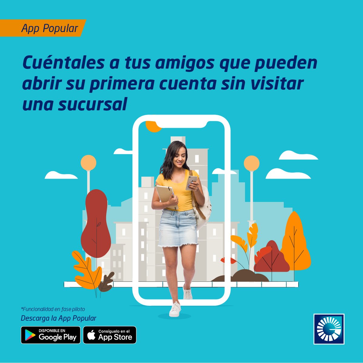 Popularenlinea's tweet photo. ¡Diles a todos que ya pueden hacerse clientes del Popular desde su teléfono móvil! A través de nuestra App Popular podrán ingresar sus datos y dar el paso a un
mundo de beneficios.
*Funcionalidad en fase piloto.
#AppPopular #HazteCliente
#CanalesDigitales
#Bancarización https://t.co/5vktFCjOLM