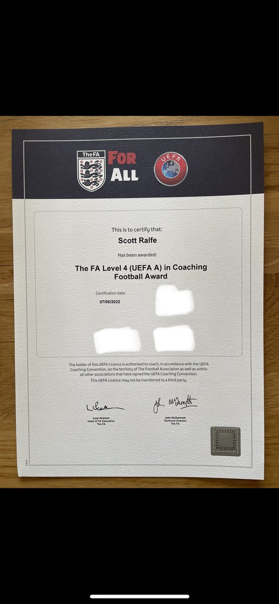 Congratulations to one of our first team assistant coaches, Scotty, on being awarded his UEFA A License coaching award. Scotty is also currently a candidate on the The FA’s Advanced Youth Award 🟥⬛️