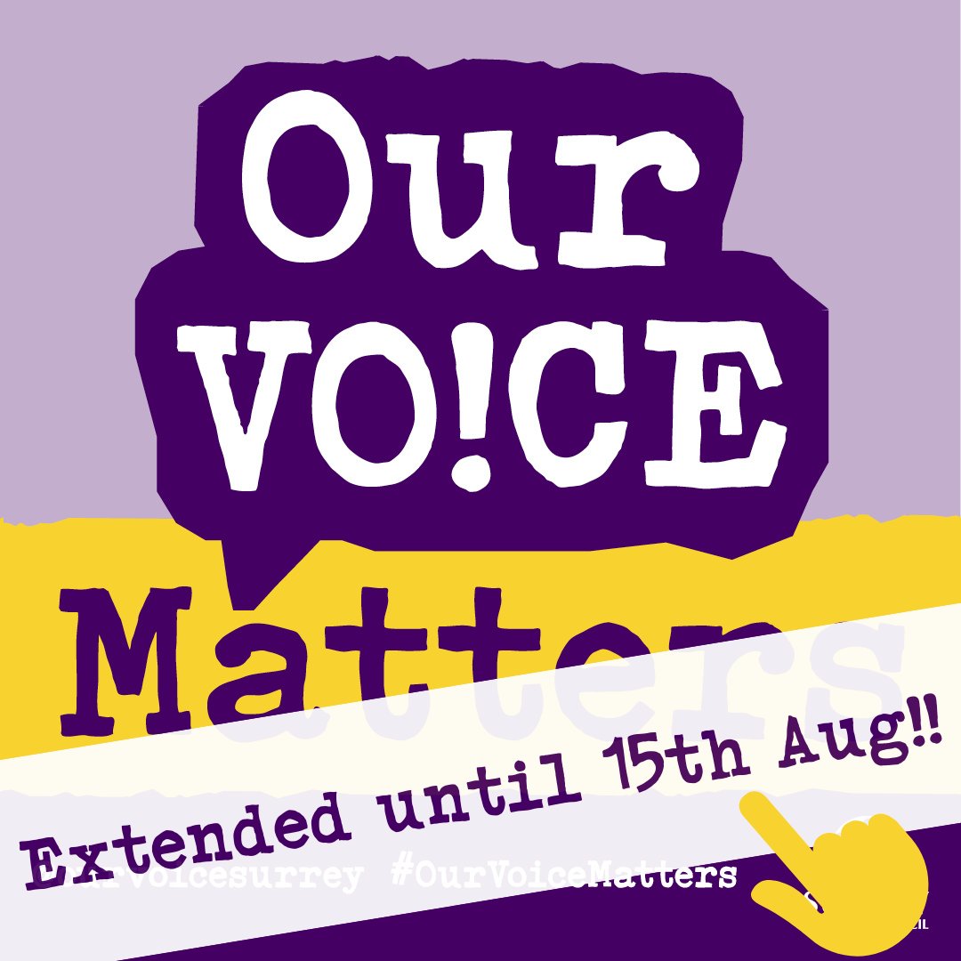 We're excited to extend Our Voice Matters until the 15th Aug! It's been very popular in the last week so we want to keep hearing what young people think about living in #Surrey! It's a short survey with the chance of winning £100 vouchers!👇

bit.ly/SurreyOurVoice…

#YouthWork