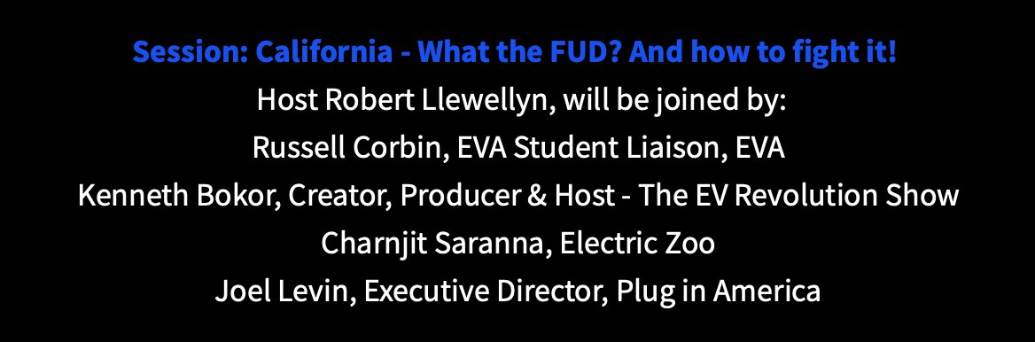 EVRevShow's tweet photo. More #FullyChargedUSA Panel Info:
https://t.co/3wBjrljX7N https://t.co/G3zePhnRYW