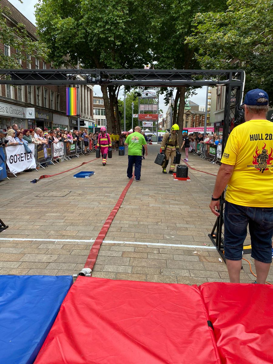 HFRSolutionsCIC's tweet photo. This weekend we attended the British Firefighting Challenge in Hull City Centre 👩🏼🚒
Our team provided first aid cover and competed in the event on day two; taking part in the Crofton Stair Ascent and Harken Haul Aloft challenges.
Great effort all round!
#PlanPrepareRespond https://t.co/xM6TreqDZG