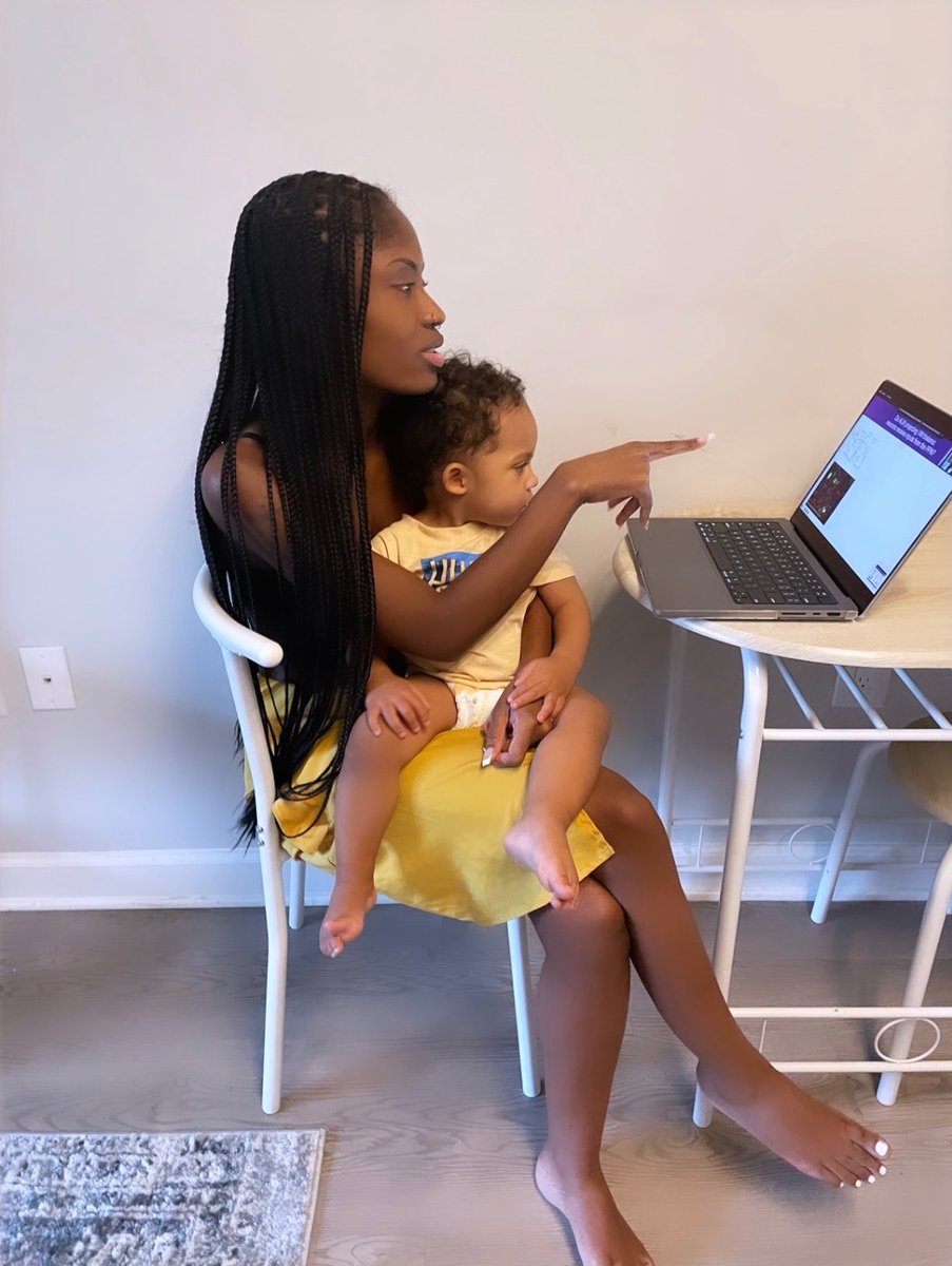 jewelnuru's tweet photo. #BlackJoyInNeuro my pride and joy💙
Reflecting on @BlackInNeuro Week & how my #BlackJourneyToNeuro began w/ finding out I was pregnant days before my 1st year began. Here’s us then, & now, tuning into Dr. Ridder, a fellow parent in neuro🧠 ‘til nxt yr! #BiNW22 #blackmominneuro https://t.co/ayejRPOfLN