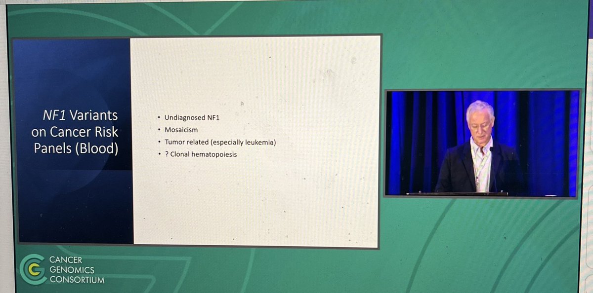Welcoming our keynote speaker at #CGCAnnual2022  Dr. Bruce Korf <a href="/brkorf/">Bruce Korf</a> explaining the genomics of #neurofibromatosis through his lenses of years of experience. For LGG board exam takers, I highly recommend checking out Dr Korf’s lectures! <a href="/CG_Consortium/">Cancer Genomics Consortium (CGC)</a> #cancergenomics