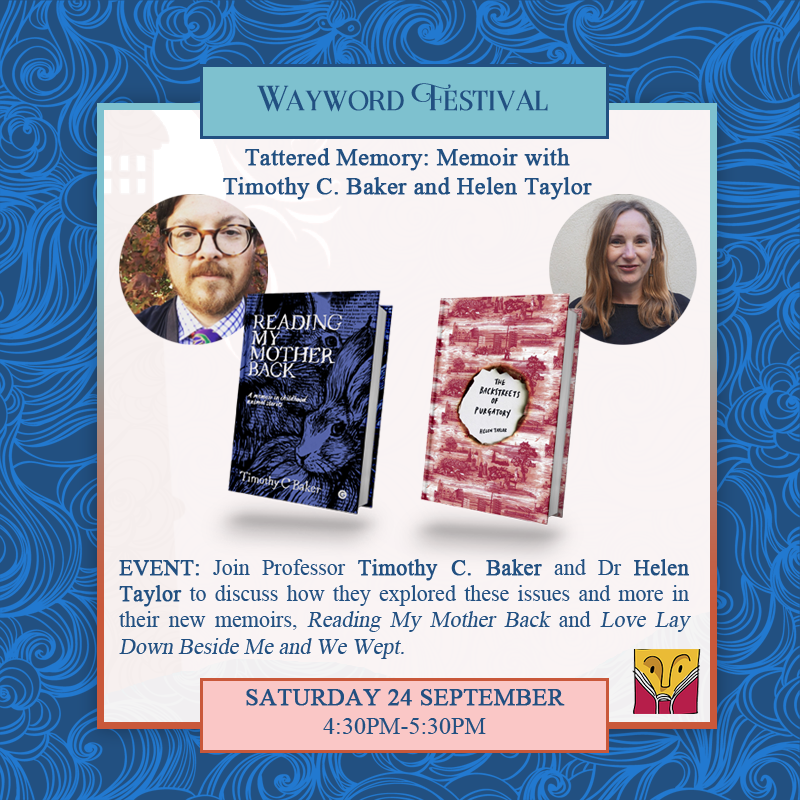 elisatlfsse's tweet photo. EVENT: @timothycbaker and @TaylorHelen_M will discuss tattered memories and their new memoirs at the University of Aberdeen next September! Tickets are available, and I would strongly encourage you to book yours NOW!

https://t.co/ZDrKJLmX3c https://t.co/GIlmBqZPTE