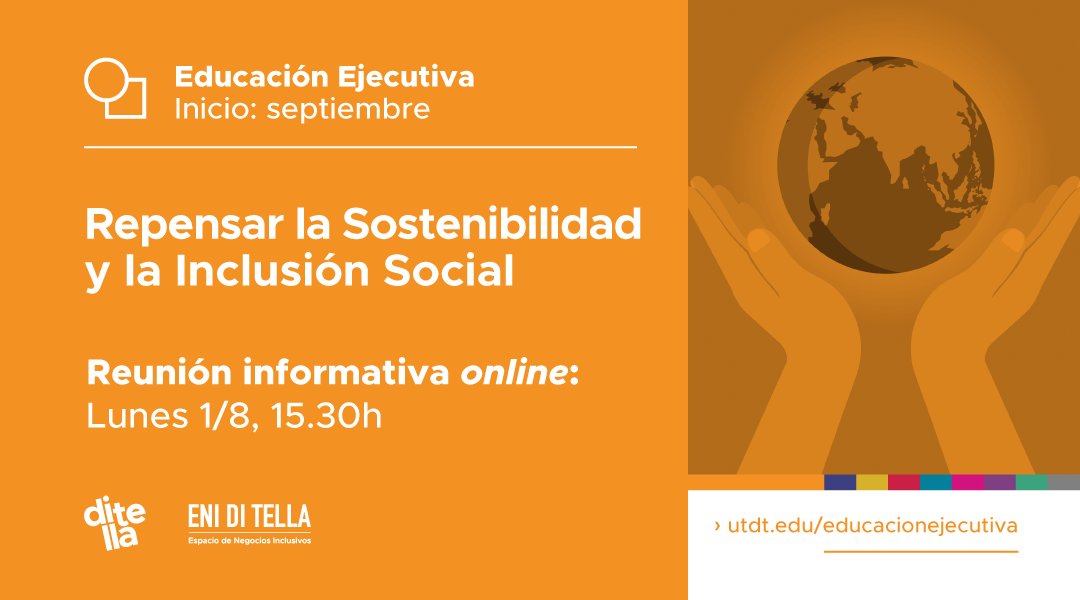 Hoy tenemos la reunión informativa de nuestro querido programa de Repensar la Sostenibilidad y la Inclusión Social
Les dejamos el link para inscribirse y los esperamos!
utdt.edu/posgrados.php?…