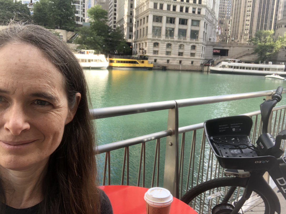 HollyBethParker's tweet photo. Myriad micromobility options and breakfast with bike and boats at #act22 in Chicago! Good day to be a transpo-nerd.
#micromobility #streetsareforpeople #transportplanning #slrconsulting https://t.co/yQR8uvEfEB