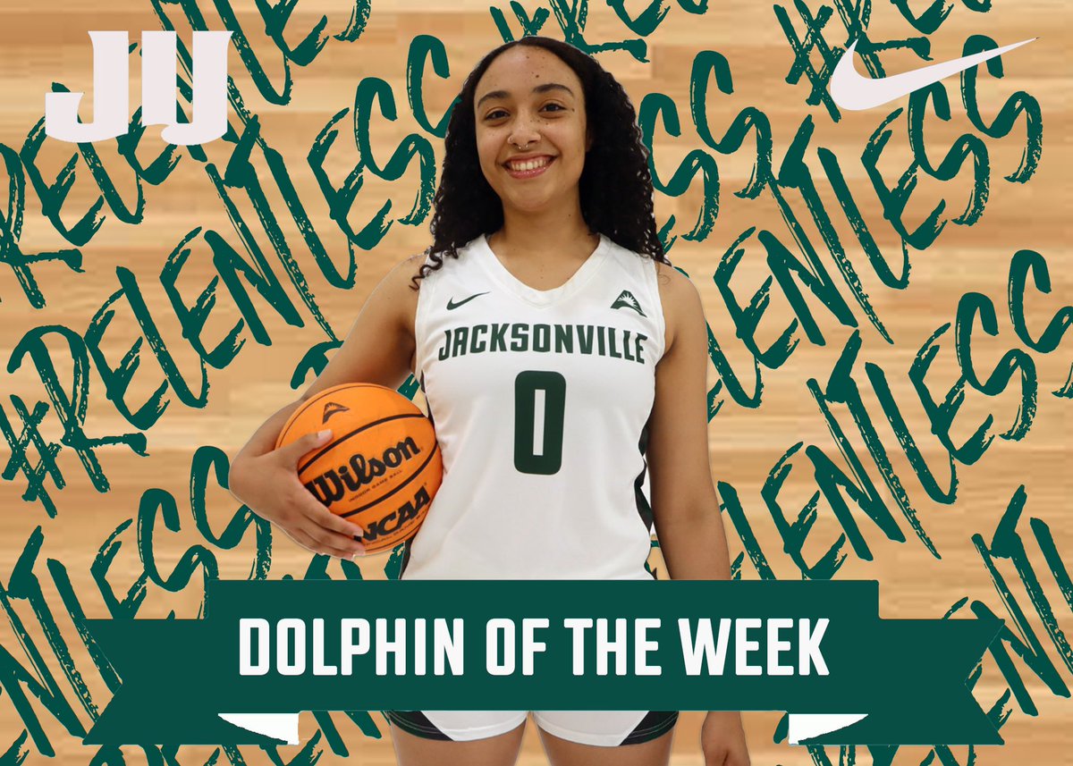 Votes are in and “Dolphin of the Week” for week #7 is <a href="/JuleneRoyale/">Julene Royale</a> ‼️Jules was #RELENTLESS in all of her efforts on the floor &amp; off all week long‼️Congrats‼️🐬🌟🏀🐬#DOTW #RELENTLESS