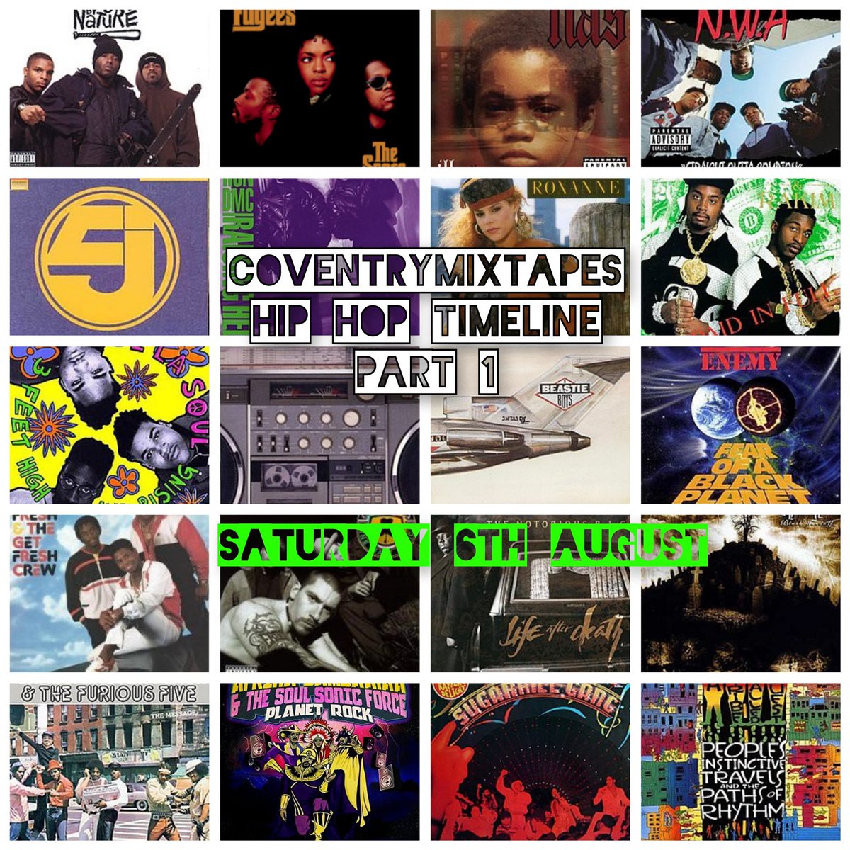 CoventryMixtape's tweet image. Next week's show......

The #CoventryMixtapes Hip Hop Timeline Part 1 
80's and 90's

I hope you enjoy it 😀