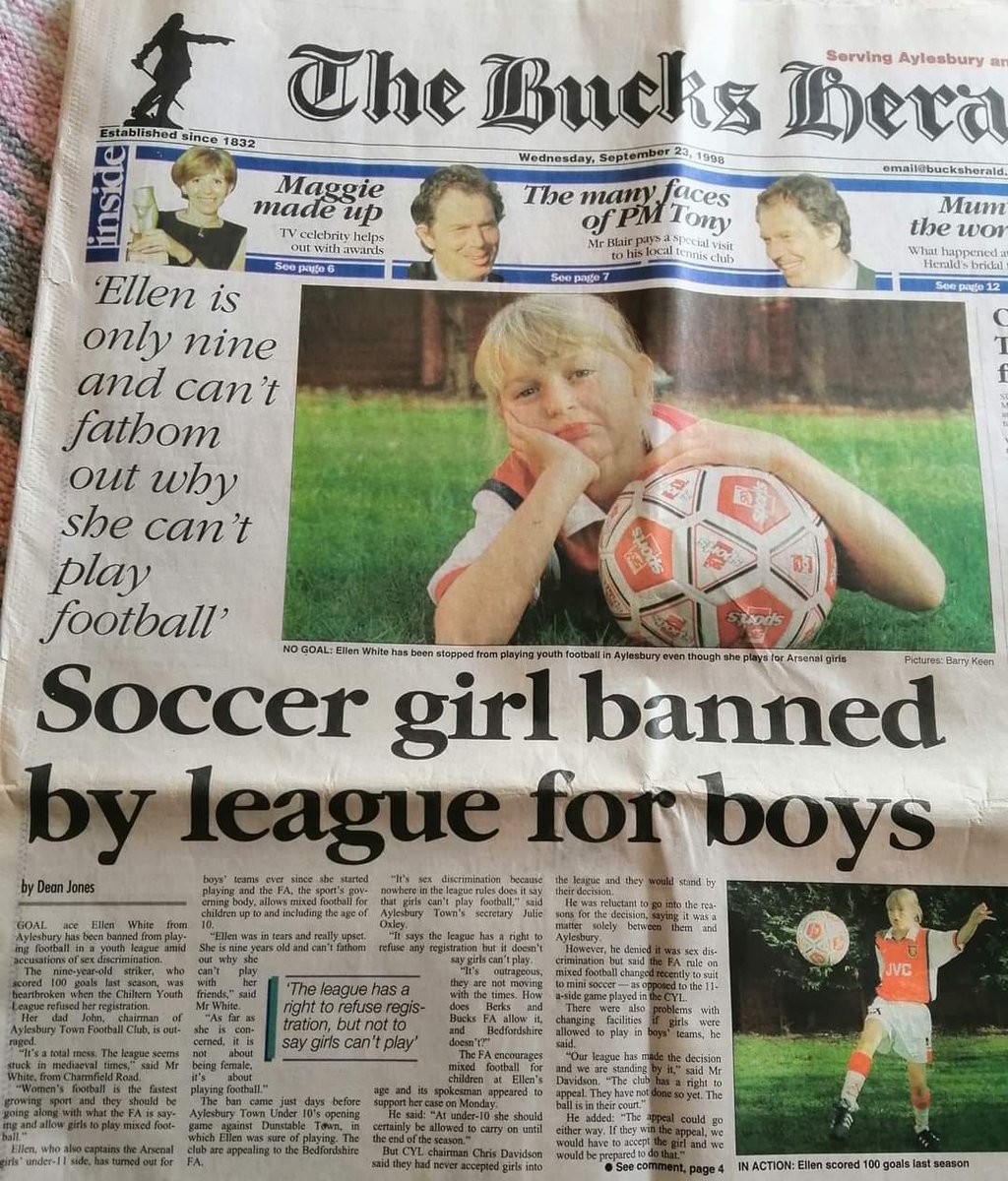 Scott Ottaway (@scottottaway) on Twitter photo The local paper, <a href="/bucks_herald/">Bucks Herald</a> from 1998. I remember it well. Wonder if Ellen carried on playing? #football #womensfootball #England The local paper, <a href="/bucks_herald/">Bucks Herald</a> from 1998. I remember it well. Wonder if Ellen carried on playing? #football #womensfootball #England