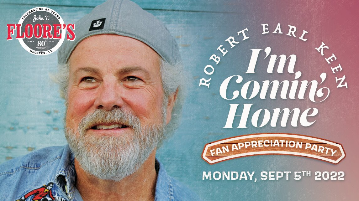 Announcement! Monday, Sept. 5th!  <a href="/robertearlkeen/">Robert Earl Keen</a>’s Fan Appreciation Party! Winners come celebrate REK at the end of his final tour and enjoy a night of music from VERY special guests! You can’t buy these tickets, you can only win them. Enter to win here: bit.ly/3PUqlgS