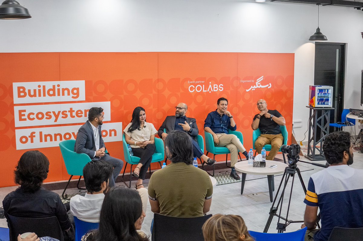 dastgyr's tweet photo. Our first community event was a huge success! 🔥

We were joined by leading startups in 🇵🇰 incl @healthwirepk @JiyeTech @UseAilaaj @FarmdarOfficial and several others

Thanks to our panelists @Atyab @badar76 @NoshadlMinhas &amp; Maryum

Shoutout to our partner @colabspk 🙌🏽 https://t.co/xASWhAijKO