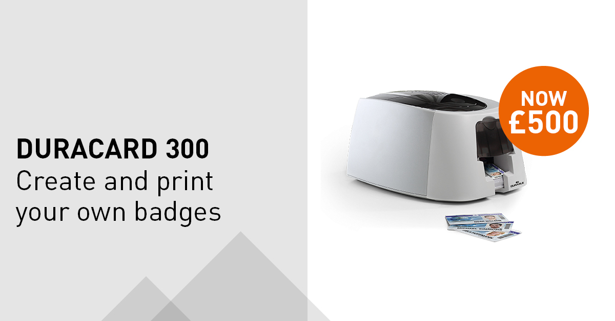 Create and print your own badges and cards from the comfort of your own desk with DURACARD ID 300 - Only £500 throughout August using code 'AugCard500' when ordering>> buff.ly/3Bgqve2

T&Cs apply.

#promotion #printyourowncards #namebadges #badgeprinter