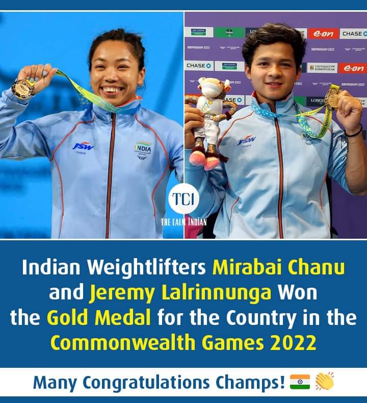 What proud moments for India.
Congratulations #MirabaiChanu and #JeremyLalrinnunga