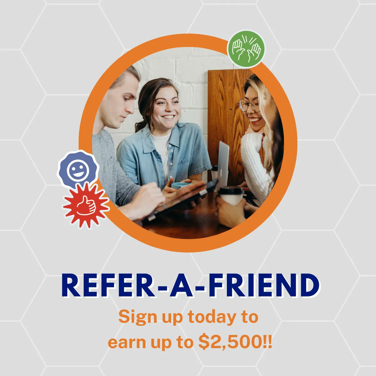 TalentIDGroup's tweet photo. Are you looking to make some extra cash? Do you know someone who would make an excellent candidate for our open roles? Refer them with our Refer-A-Friend program! Click the link for details! https://t.co/uF2aq0KBkV
#TalentIDGroup #Hiring https://t.co/9wFUktrdde