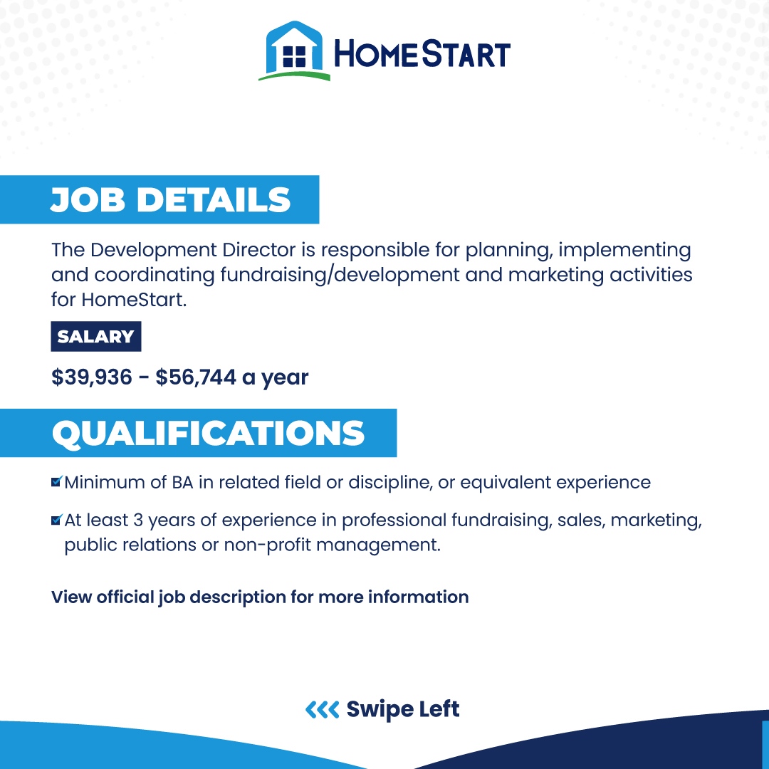 NWHomeStart's tweet photo. As we continue to help communities gain access to equal access housing opportunities, we are in need of a Development/Outreach Director

🤩 With exciting benefits and a mission-driven environment, what's not to love about HomeStart?

👉 Apply Today
Visit https://t.co/OmZBsCGOSX https://t.co/iCh0I2B1Xs