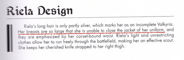 Important character design notes from Valkyria Chronicles 3 art book. 