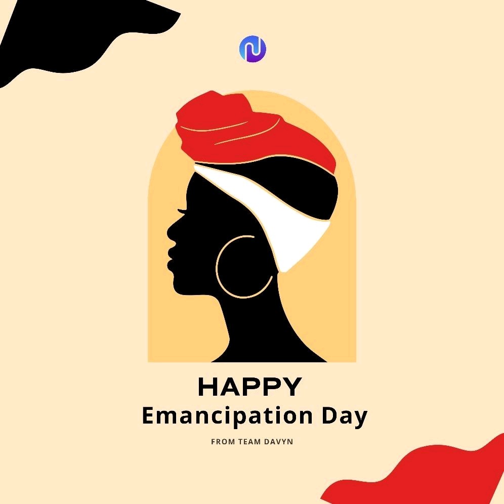 DavynTT's tweet photo. Happy Emancipation Day from Team Davyn #TrinidadAndTobago! May all those celebrating have a blessed and safe holiday #Davyn #MSPartner #Caribbean https://t.co/YICWcJq4g2