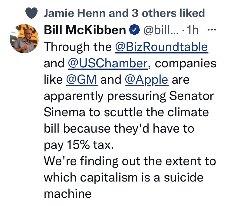 Believing that the profit motive will deliver a decarbonized economy despite [gestures at everything] is like believing that Earth was created 6,000 years ago despite the dinosaur fossils sitting right in front of our eyes.