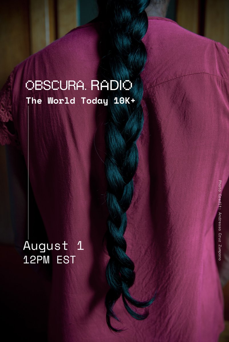 🎙️Join us Today for the Obscura radio about the 5th Drop and Weekly Auctions of "The World Today 10K+"

x.com/i/spaces/1lDxL…