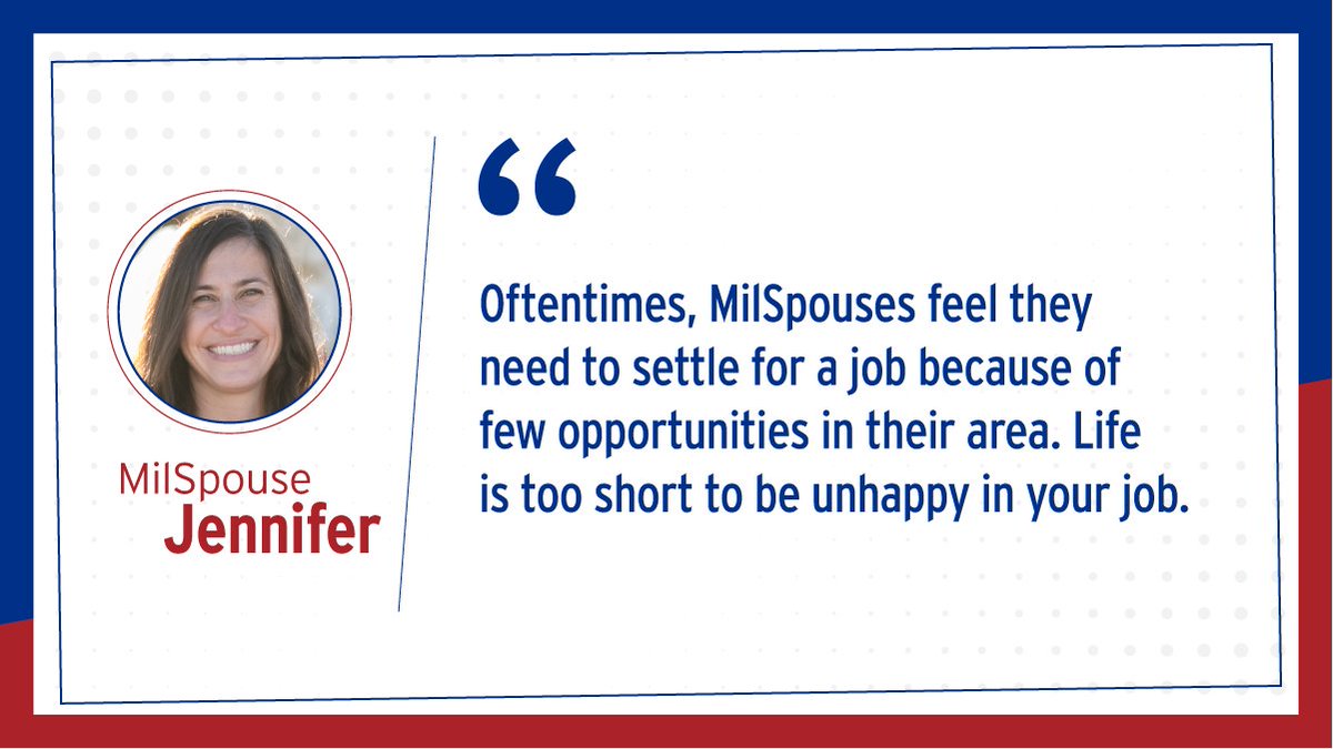 SECO (@dodmilspouse) on Twitter photo Your career is a big part of your life. Make sure it’s something you enjoy, says #MilSpouse Jennifer, a controller at <a href="/RallyPoint/">RallyPoint</a>. Your career is a big part of your life. Make sure it’s something you enjoy, says #MilSpouse Jennifer, a controller at <a href="/RallyPoint/">RallyPoint</a>.