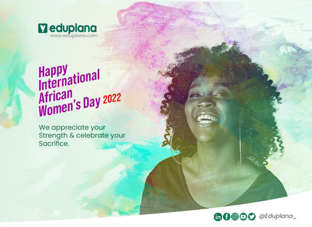 eduplanafound's tweet photo. Today, we celebrate every African woman.
We celebrate your role in achieving an inclusive society, sustainable peace and development in Africa.
#AfricanWoman #IAWD https://t.co/oll5VU6Qia