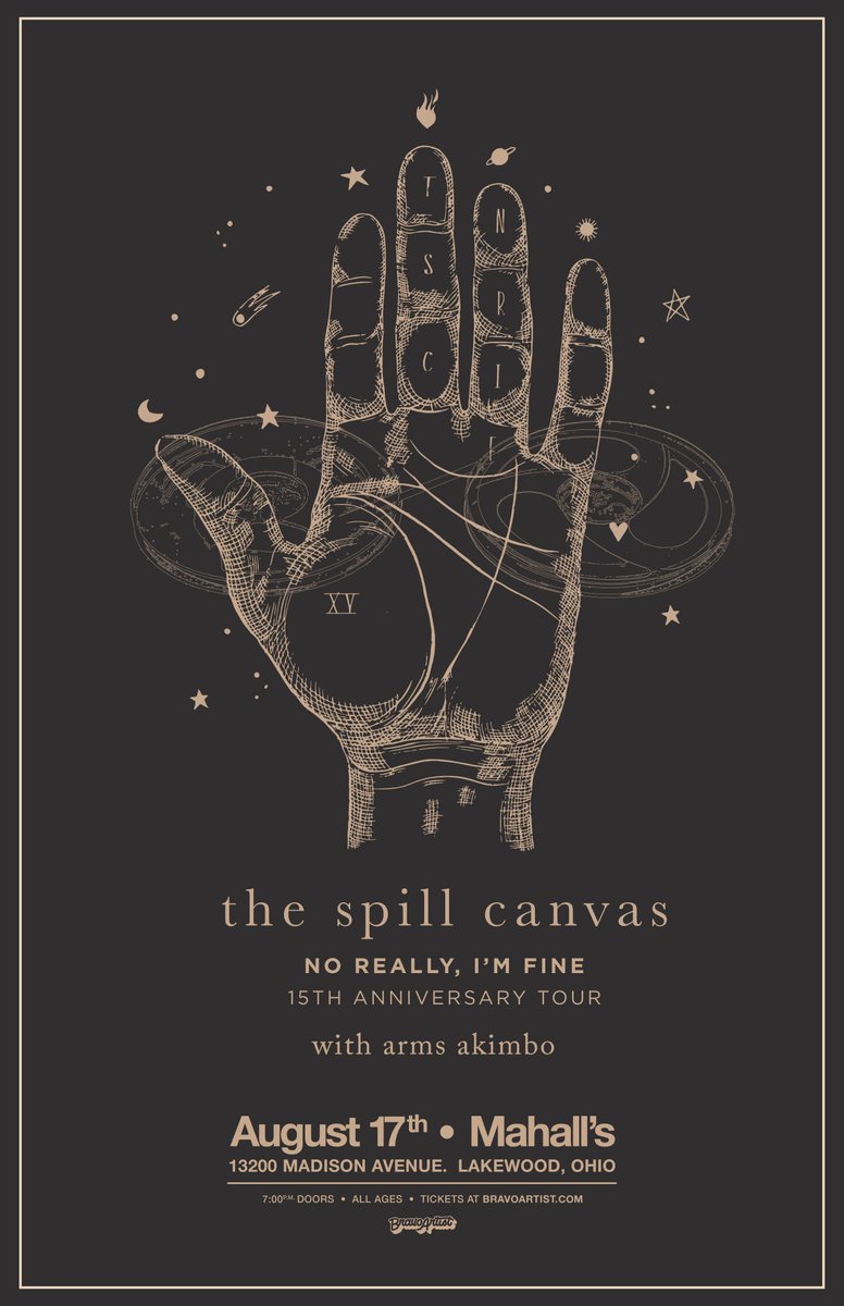 The Exchange (@exchangestores) on Twitter photo ⚠️TICKET GIVEAWAY⚠️
We’re giving away a pair of FREE tickets to see <a href="/thespillcanvas/">The Spill Canvas</a> on their #NoReallyImFine 15th anniversary tour at <a href="/Mahalls20Lanes/">mahalls 20 lanes</a>!!
-RT to enter
-Must be following
<a href="/ExchangeStores/">The Exchange</a> & <a href="/BravoPresents/">BravoArtist Presents</a>
-Winner will be selected on August 8th ⚠️TICKET GIVEAWAY⚠️
We’re giving away a pair of FREE tickets to see <a href="/thespillcanvas/">The Spill Canvas</a> on their #NoReallyImFine 15th anniversary tour at <a href="/Mahalls20Lanes/">mahalls 20 lanes</a>!!
-RT to enter
-Must be following
<a href="/ExchangeStores/">The Exchange</a> & <a href="/BravoPresents/">BravoArtist Presents</a>
-Winner will be selected on August 8th